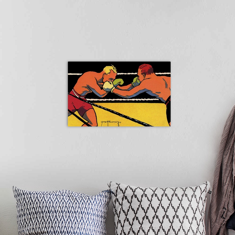 A bohemian room featuring Boxing Match