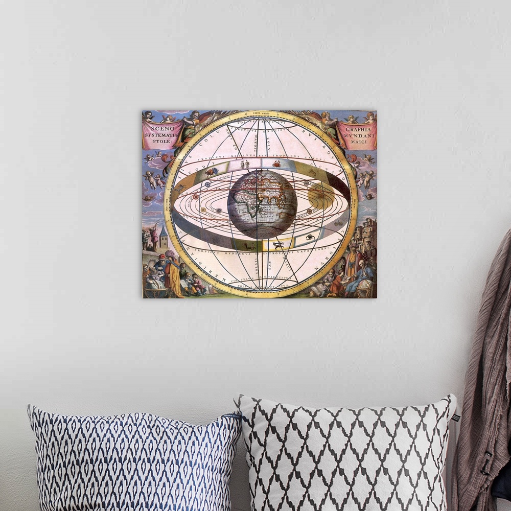 A bohemian room featuring The Ptolemaic view of the universe