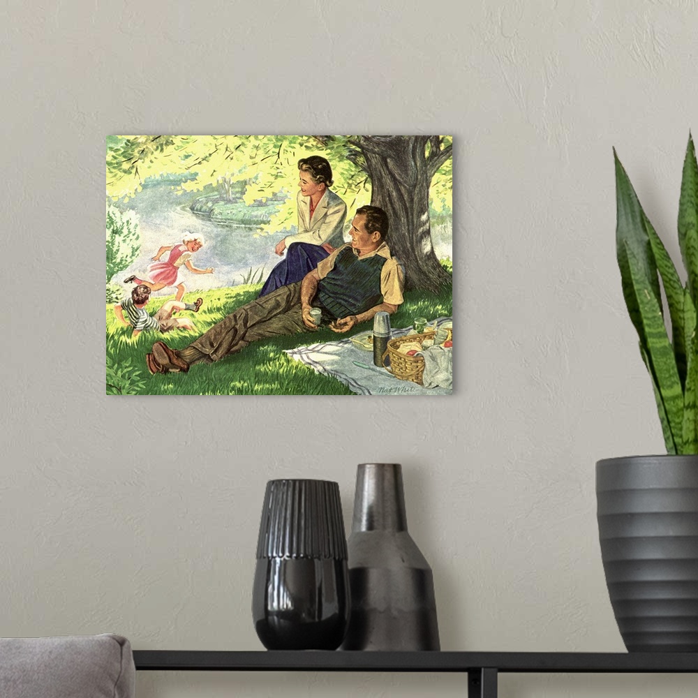 A modern room featuring Couple Under Tree