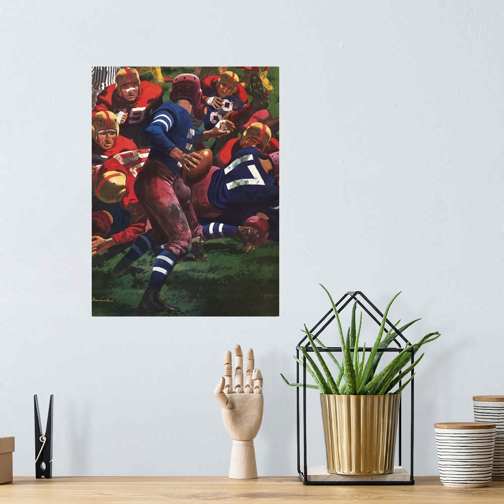 A bohemian room featuring Football Player