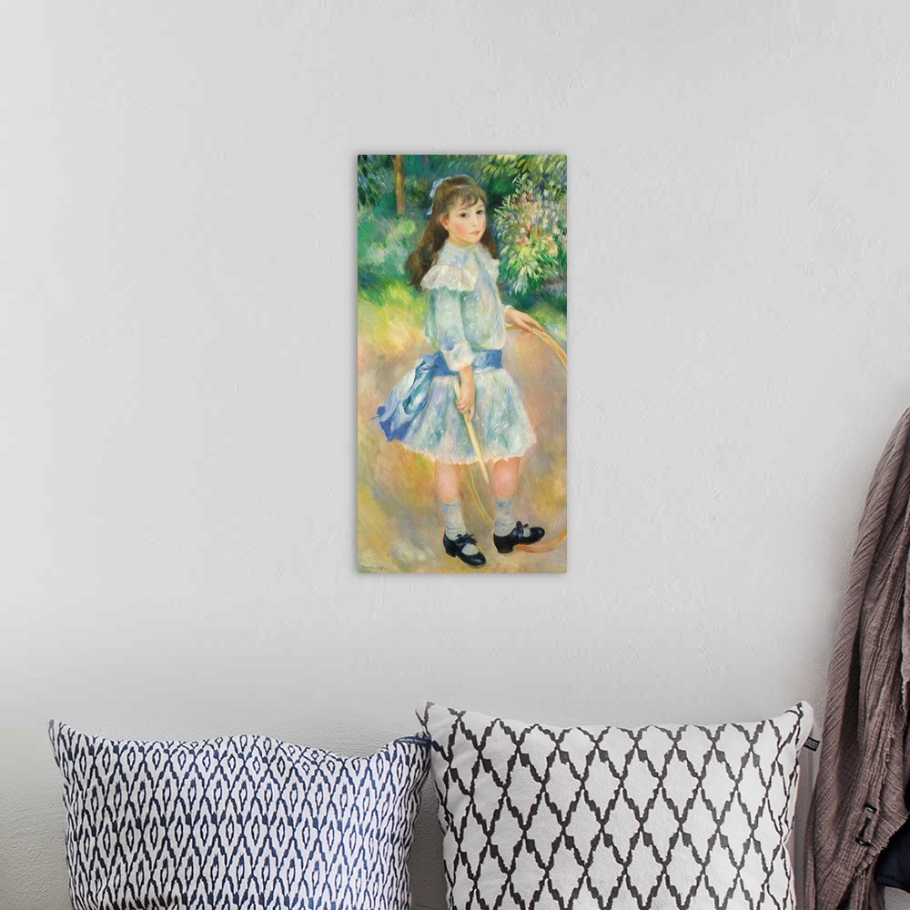A bohemian room featuring Girl with a Hoop