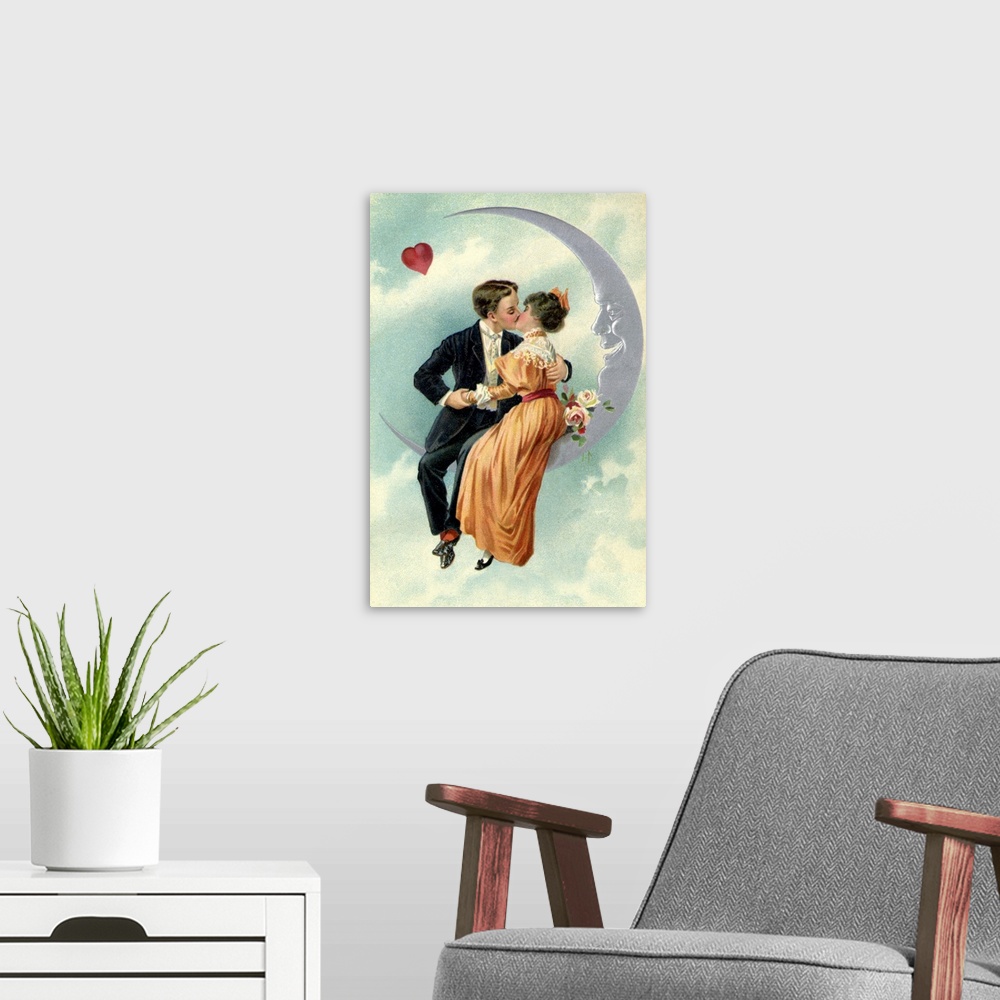 A modern room featuring Kiss on the Moon