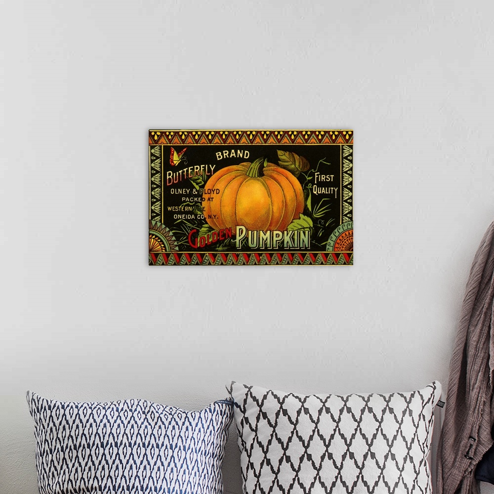 A bohemian room featuring Pumpkin Label