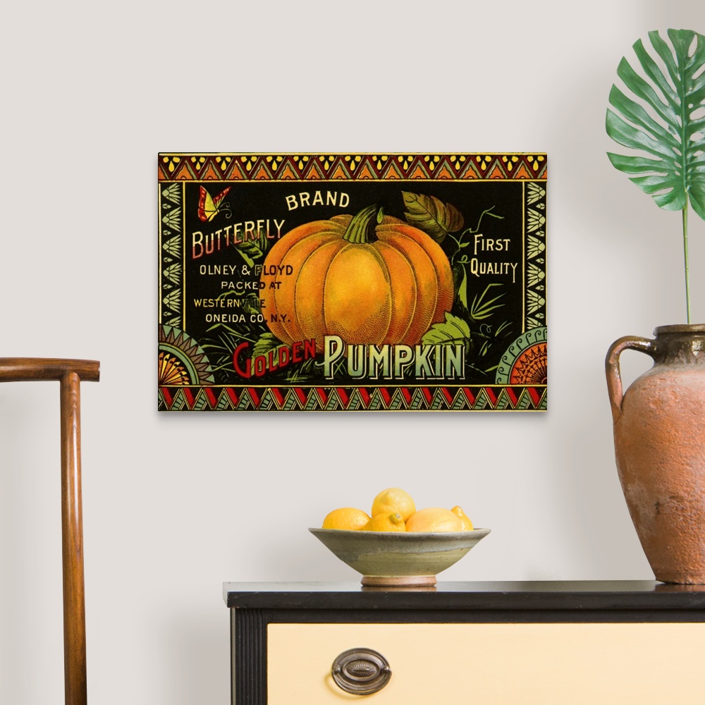 A traditional room featuring Pumpkin Label