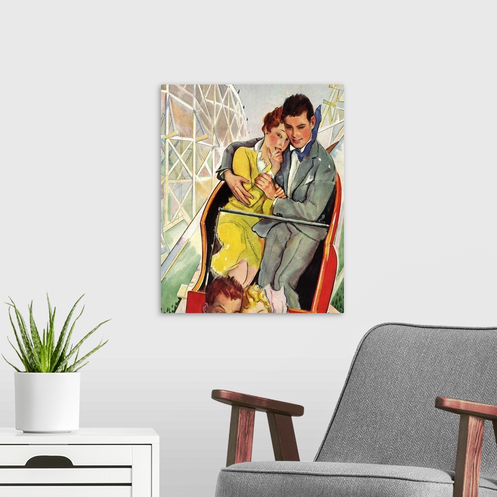 A modern room featuring Roller Coaster Couple