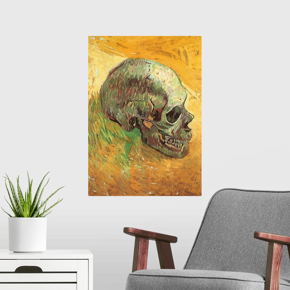 A modern room featuring Skull