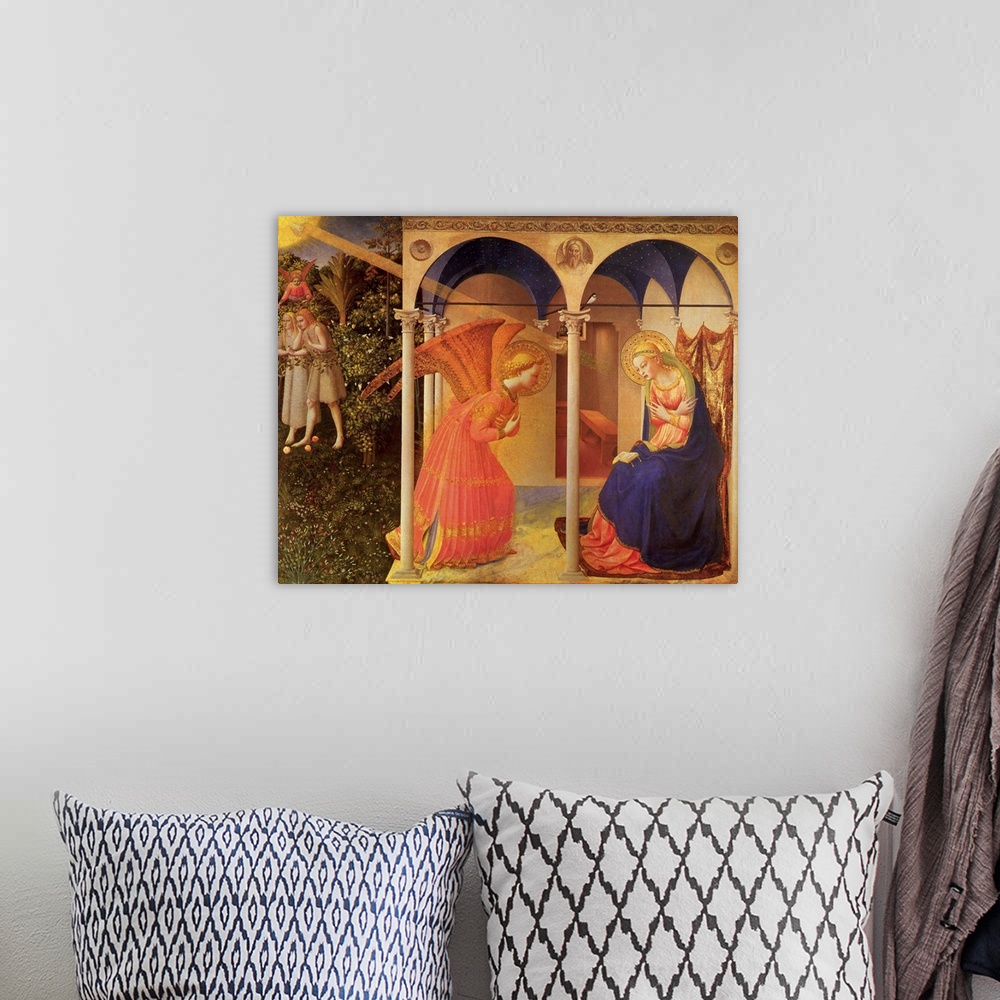 A bohemian room featuring Annunciation, The