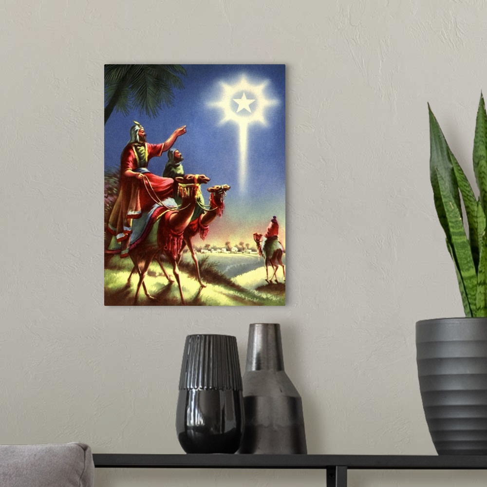A modern room featuring Wise Men and Star