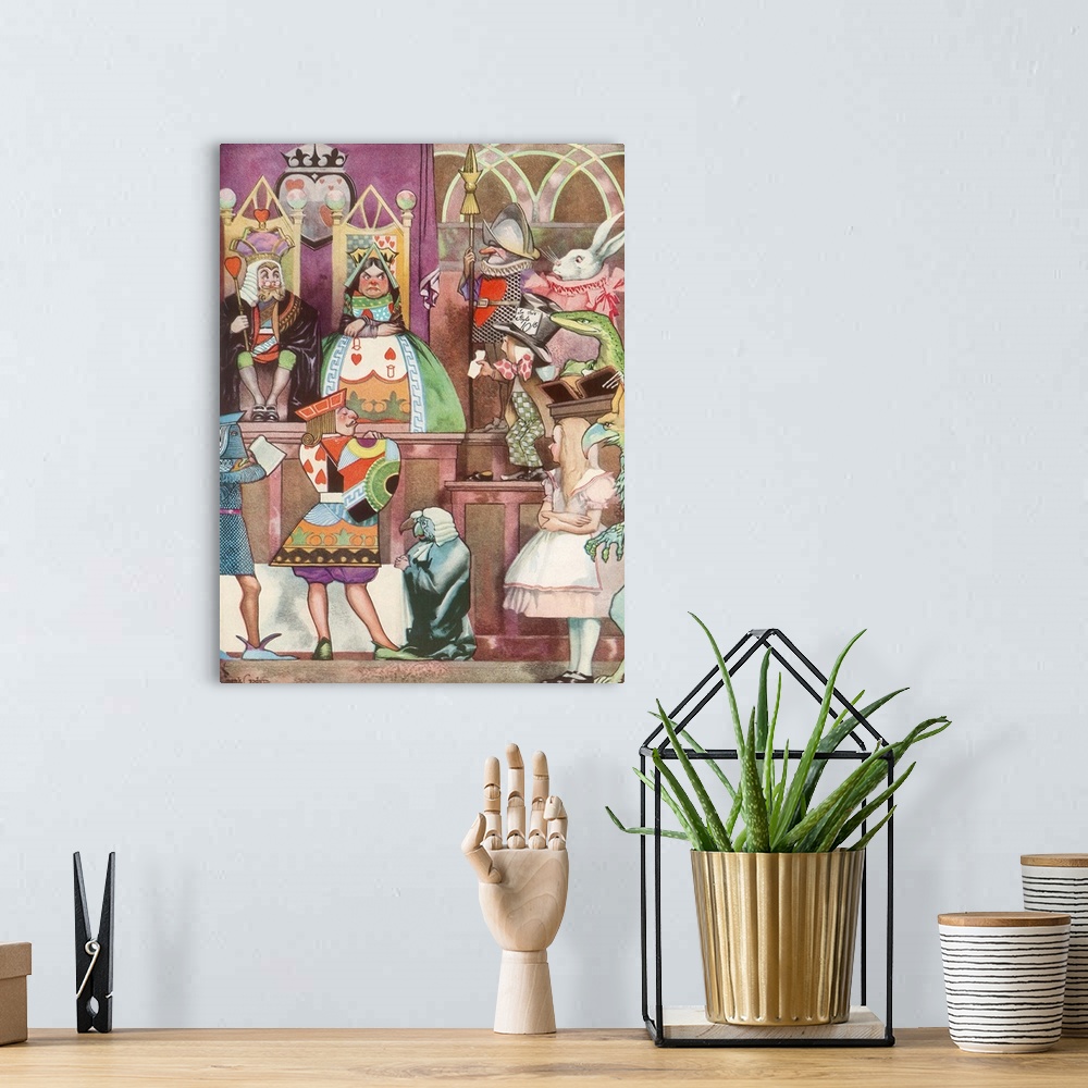 A bohemian room featuring Trial Scene From Alice in Wonderland, The