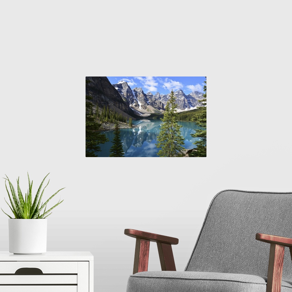 A modern room featuring Banff National Park