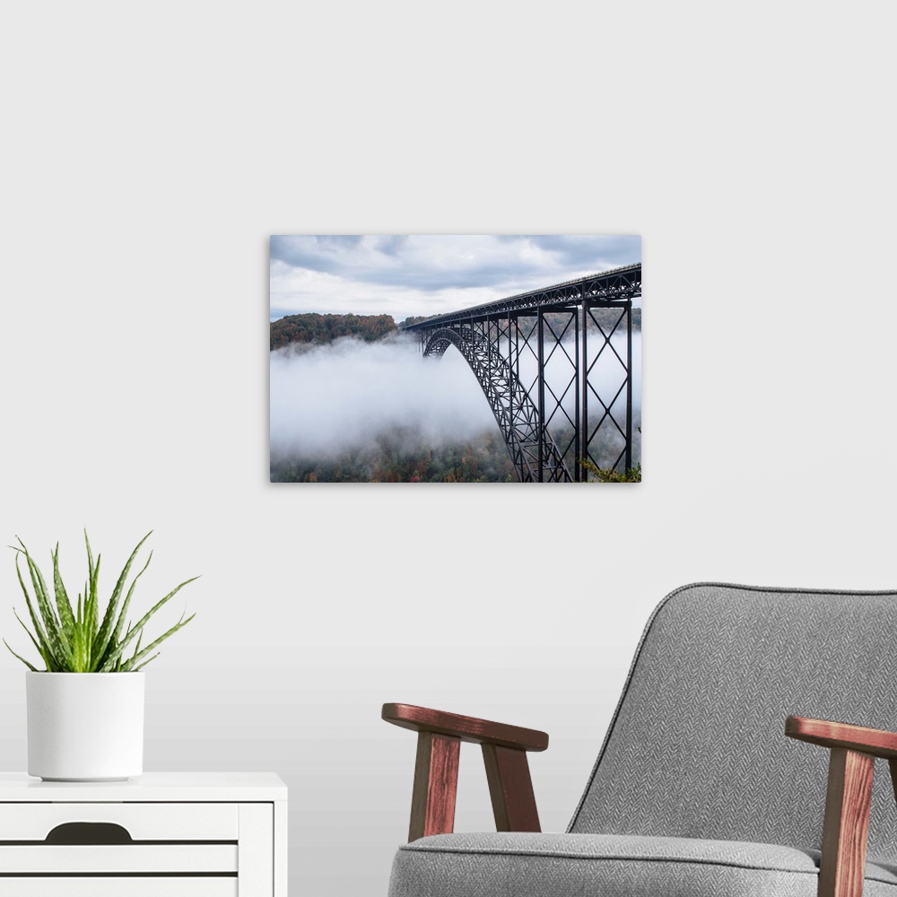 A modern room featuring Bridge over the New River, West Virginia
