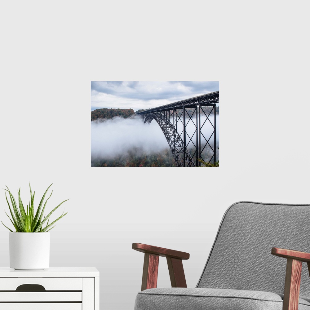 A modern room featuring Bridge over the New River, West Virginia