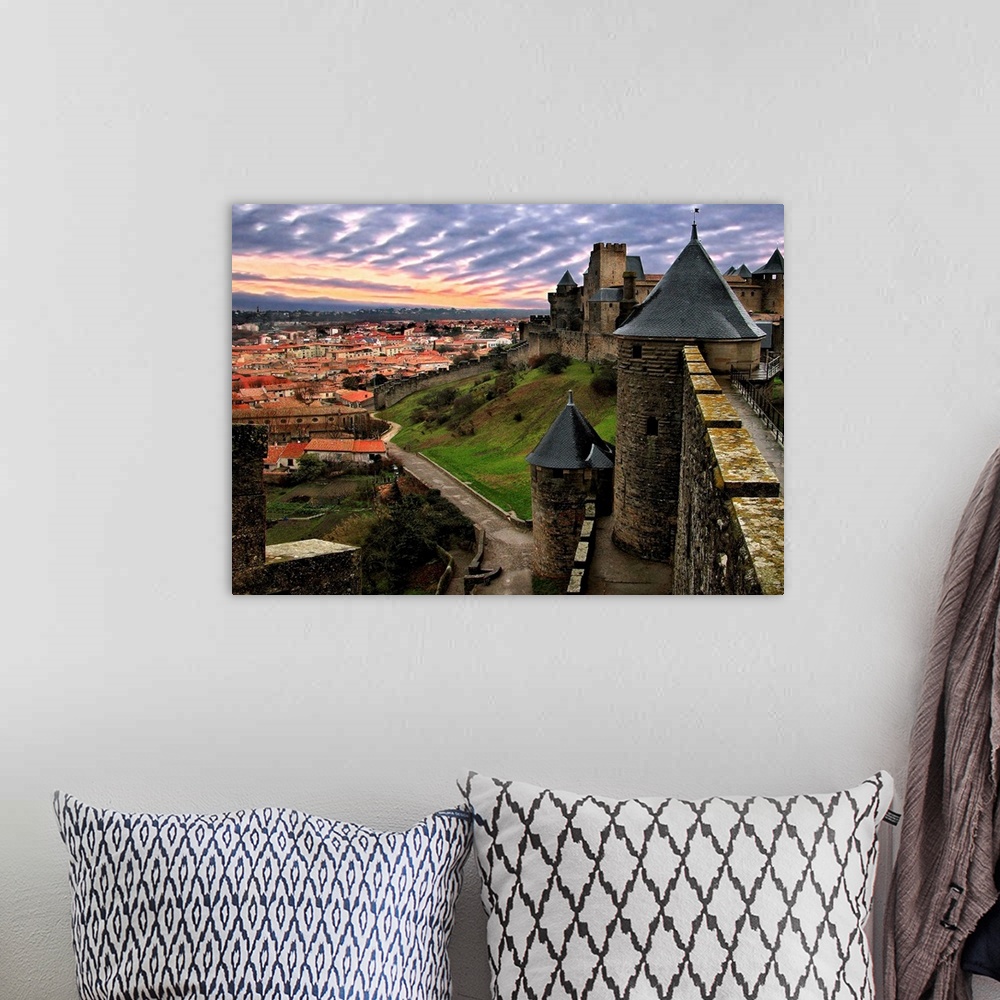 A bohemian room featuring Carcassonne is a fortified French town in the Aude department, of which it is the prefecture, in ...