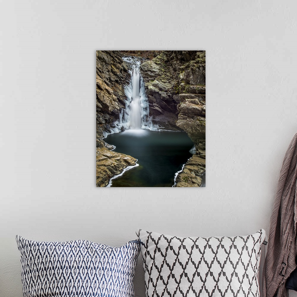 A bohemian room featuring North Fork Falls of American River, Emigrant Gap, California.