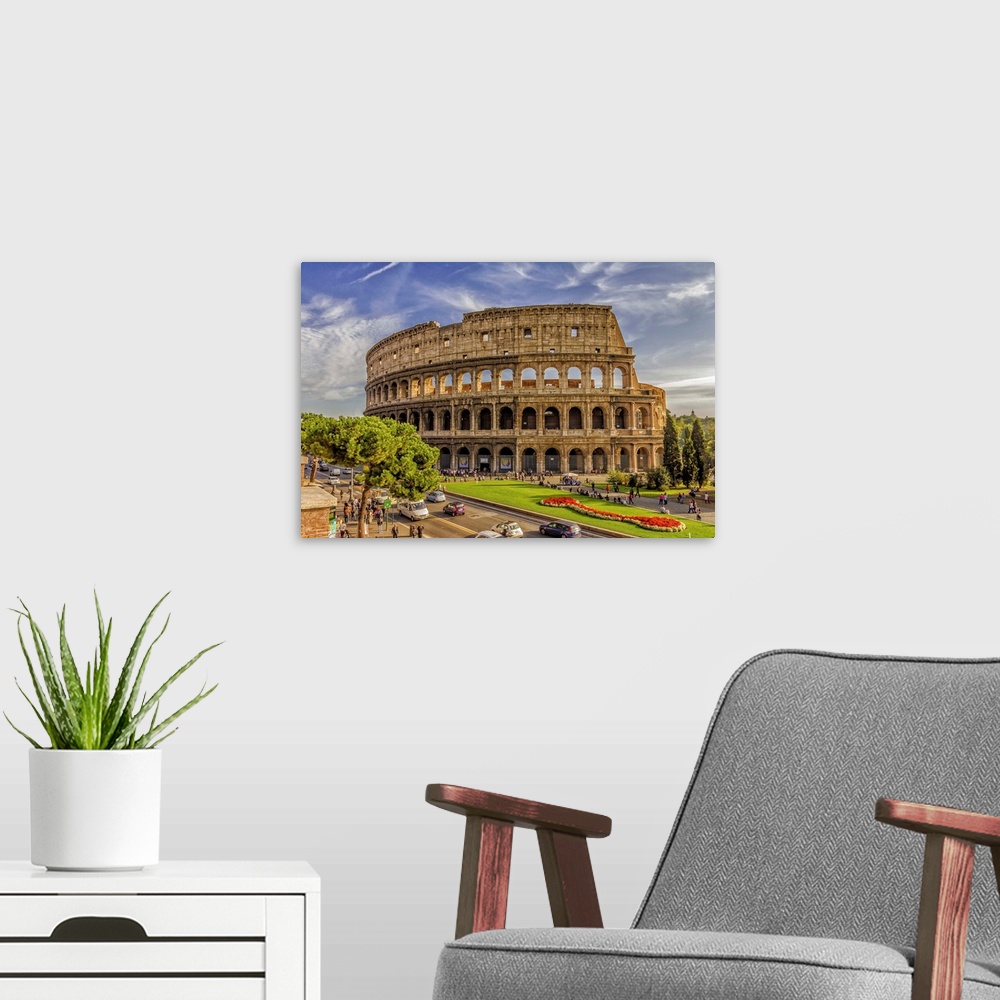 A modern room featuring Colosseum