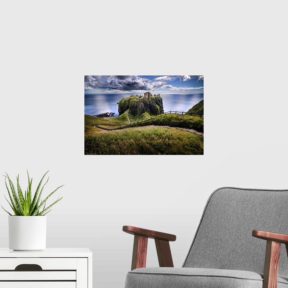 A modern room featuring Dunnottar Castle - Scotland