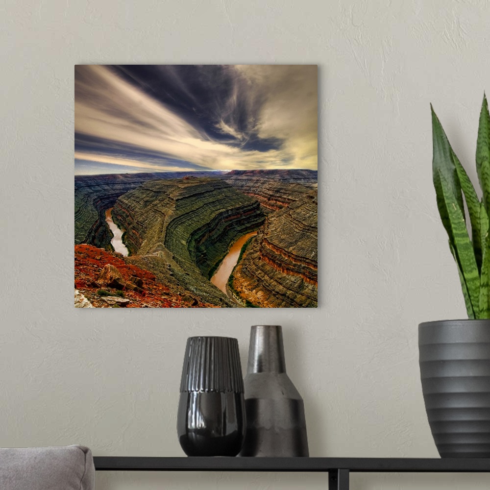 A modern room featuring particular gooseneck with the background of blue sky in Arizona
