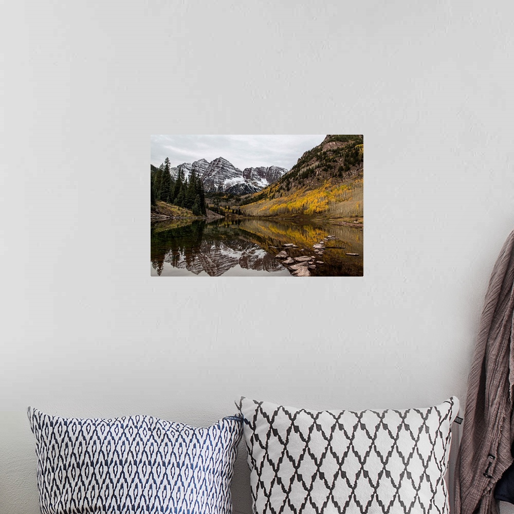 A bohemian room featuring Late fall morning at Maroon Bells, Colorado.