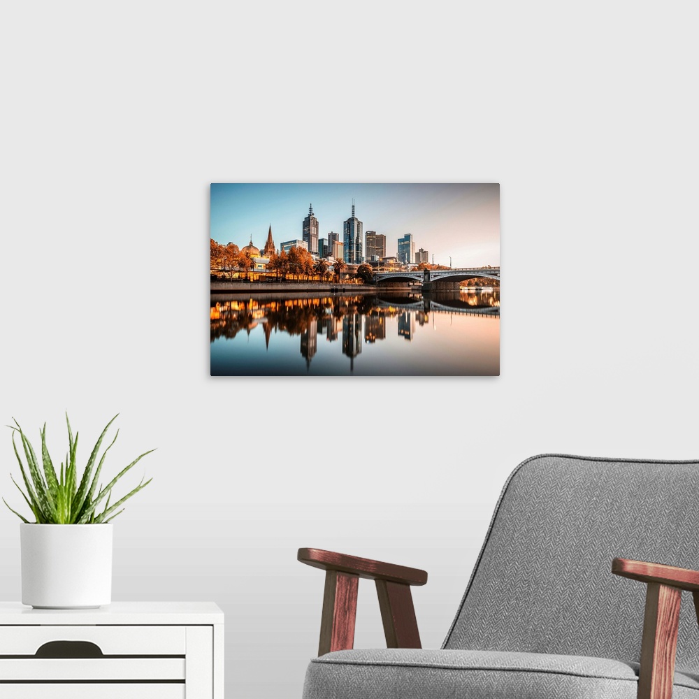 A modern room featuring Melbourne City