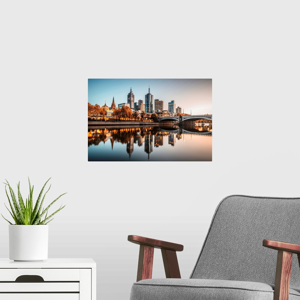 A modern room featuring Melbourne City