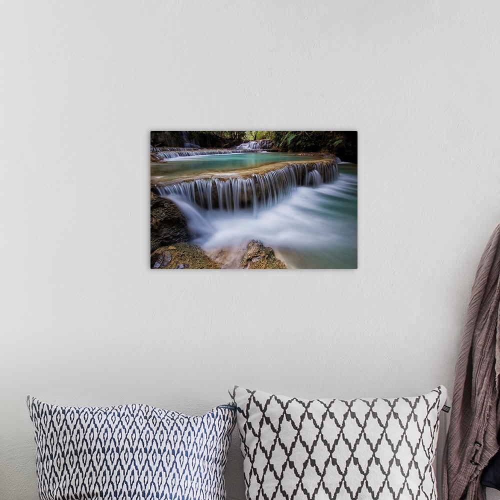A bohemian room featuring Tad Khongsi Waterfall