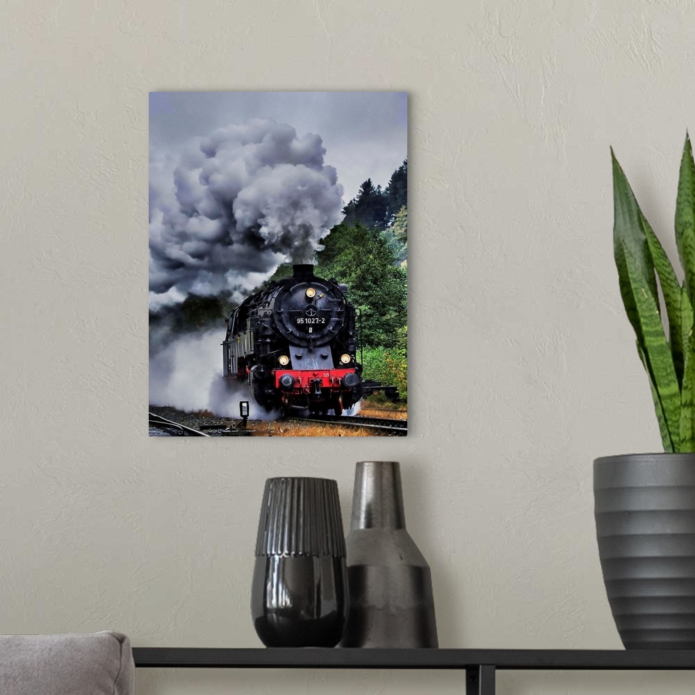 A modern room featuring The Train