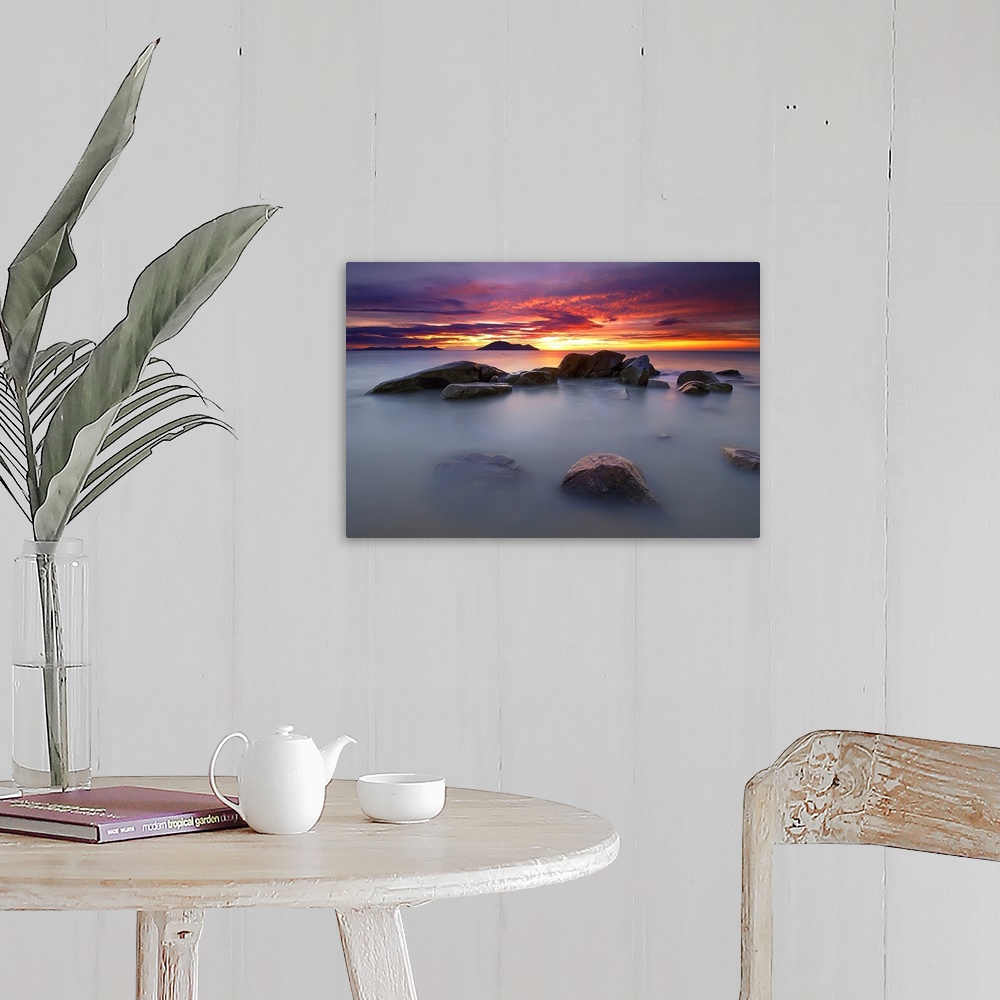 A farmhouse room featuring Tide at Sunset