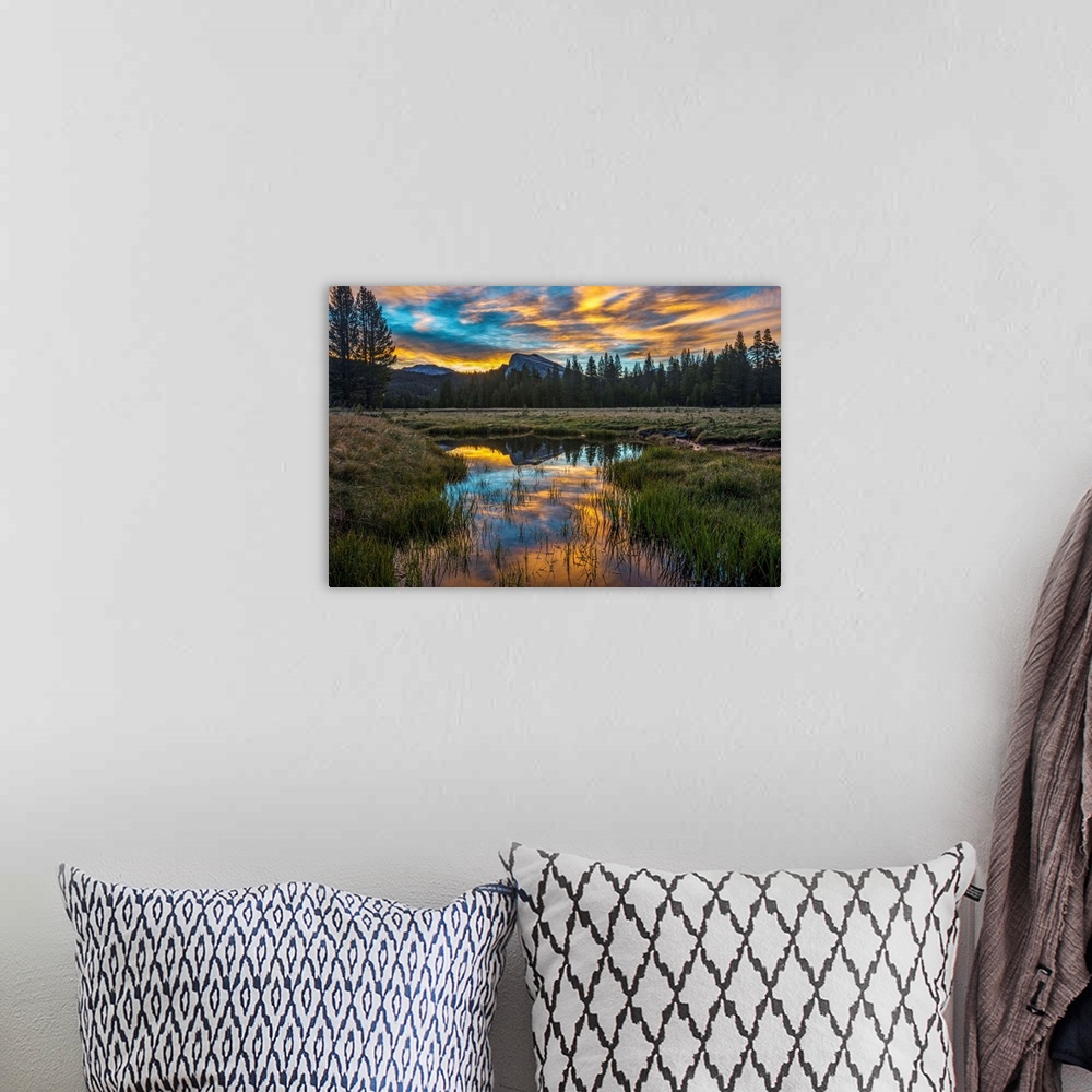 A bohemian room featuring Dawn at Tuolumne Meadows, Yosemite National Park.