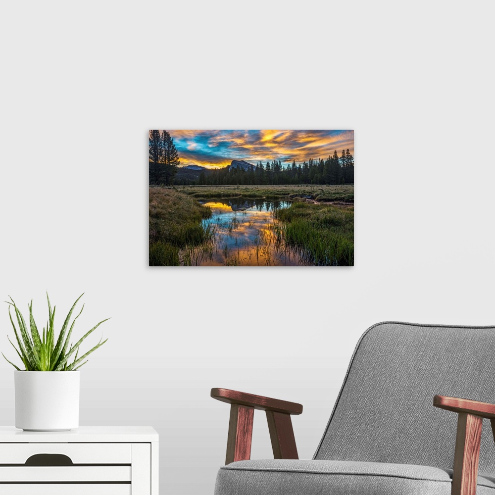 A modern room featuring Dawn at Tuolumne Meadows, Yosemite National Park.
