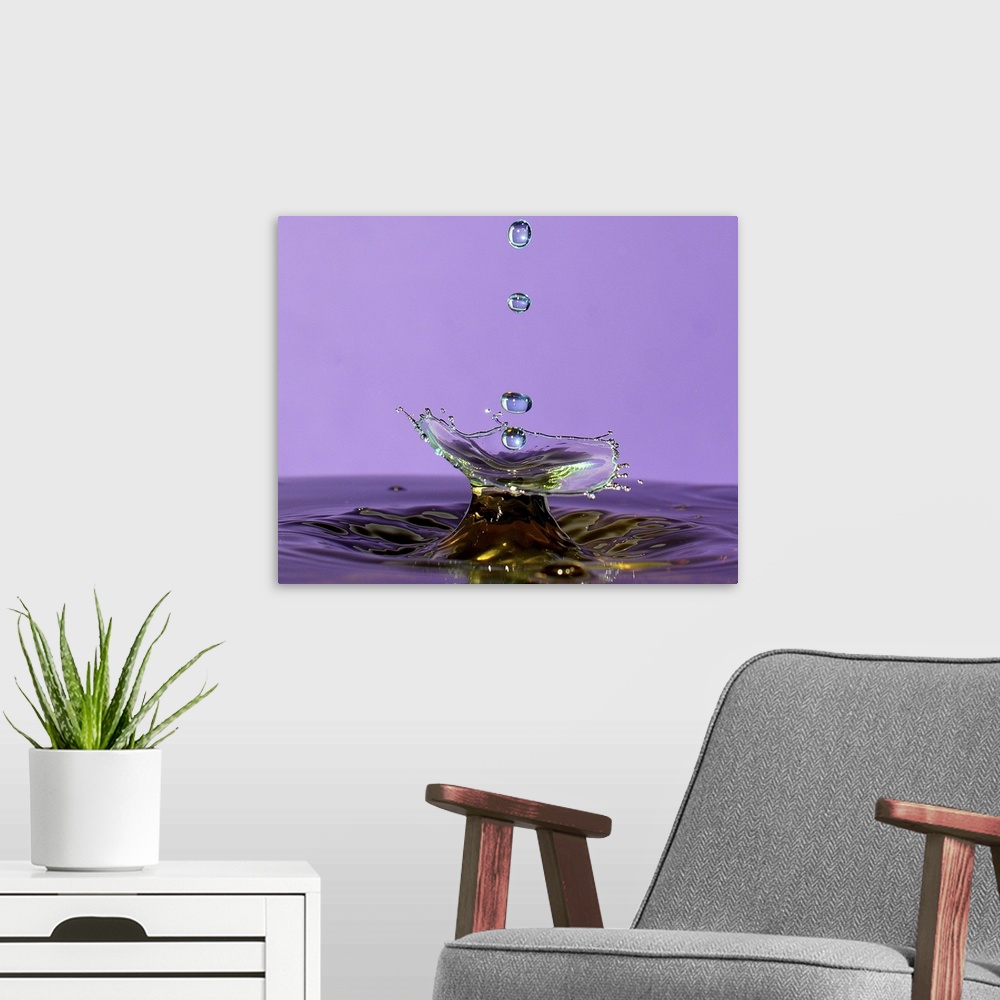 A modern room featuring Water Drops