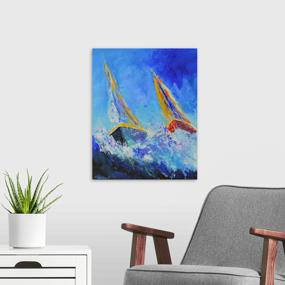 A modern room featuring Sailing
