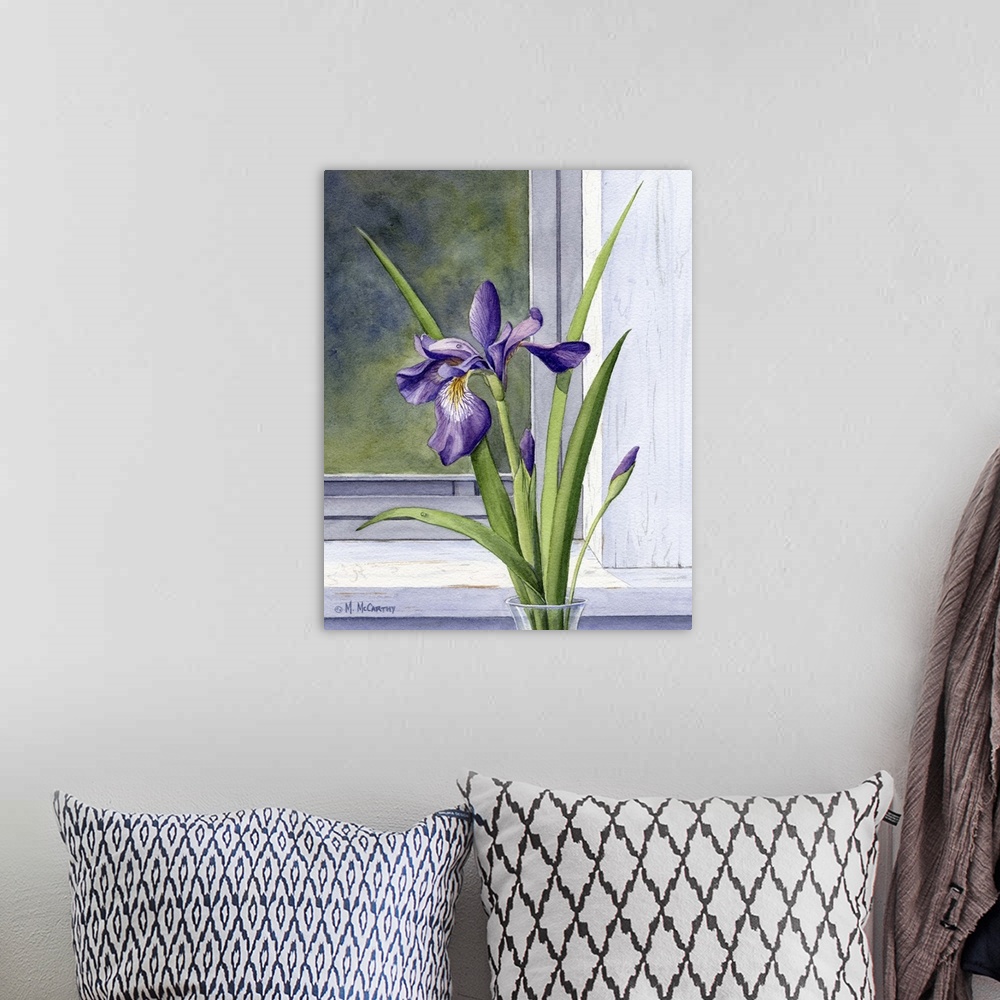 A bohemian room featuring Blue flag - wild iris