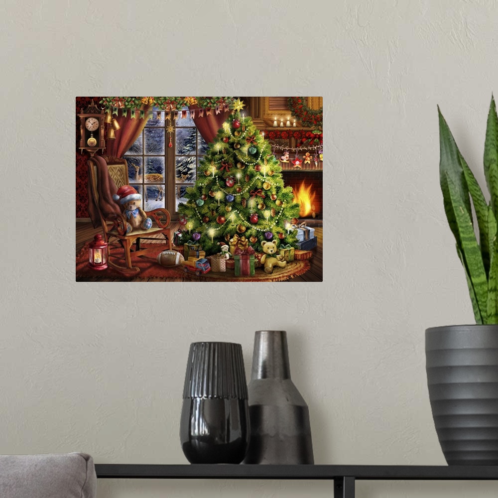 A modern room featuring Christmas Memories