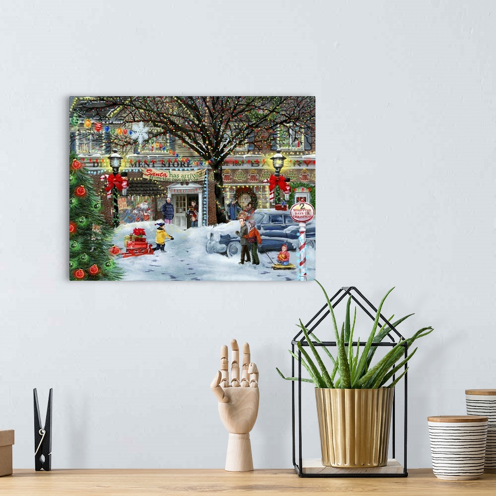A bohemian room featuring Christmas on Main Street