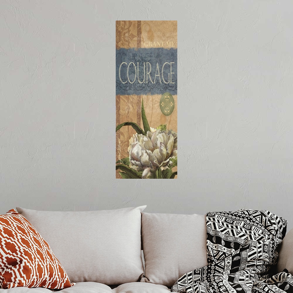 A bohemian room featuring Courage