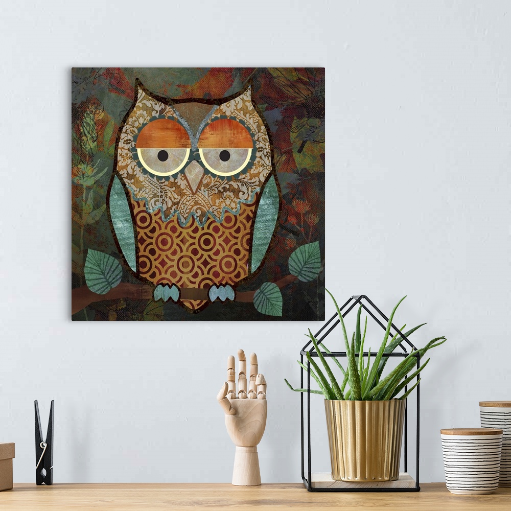A bohemian room featuring Decorative Owls
