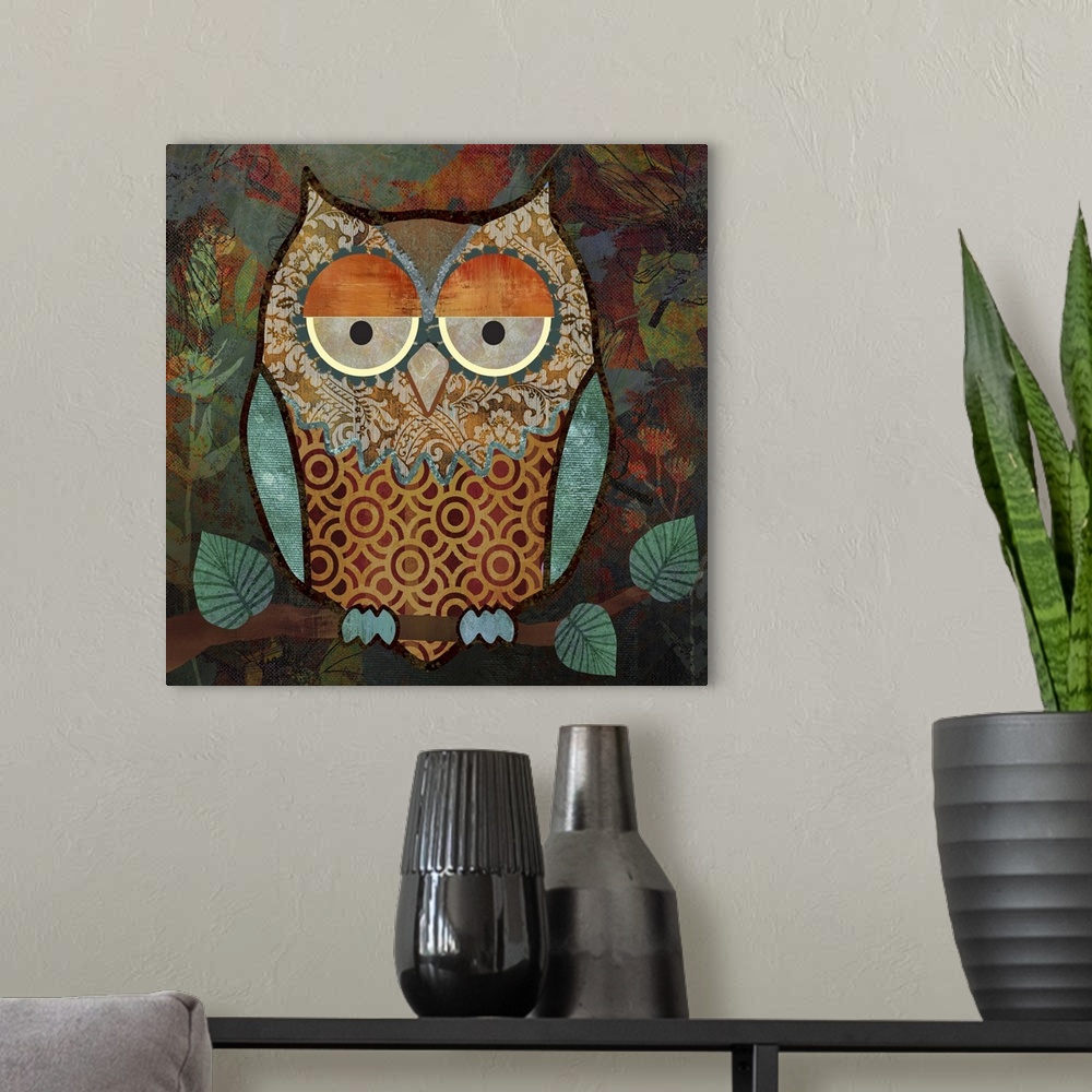 A modern room featuring Decorative Owls
