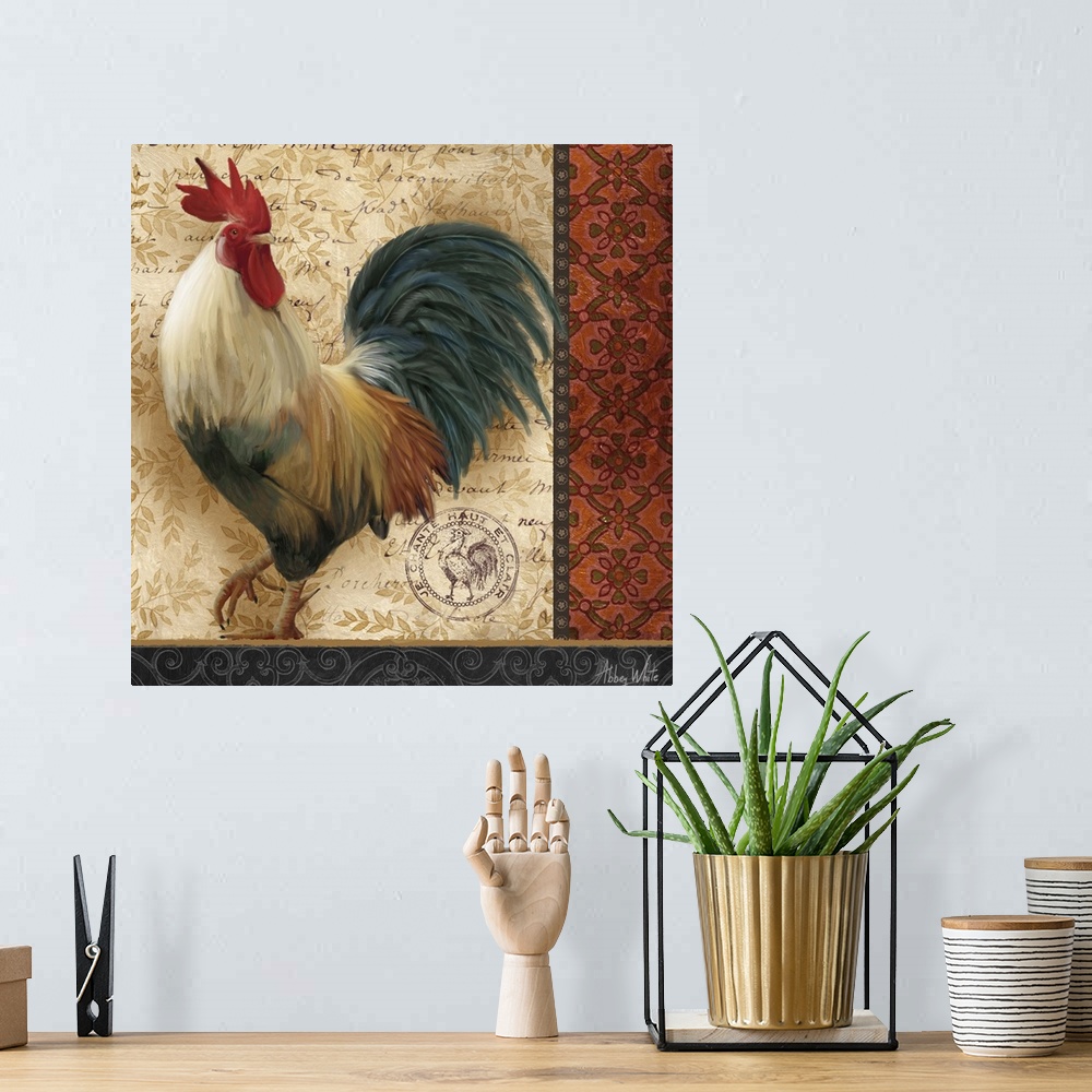 A bohemian room featuring French Rooster III