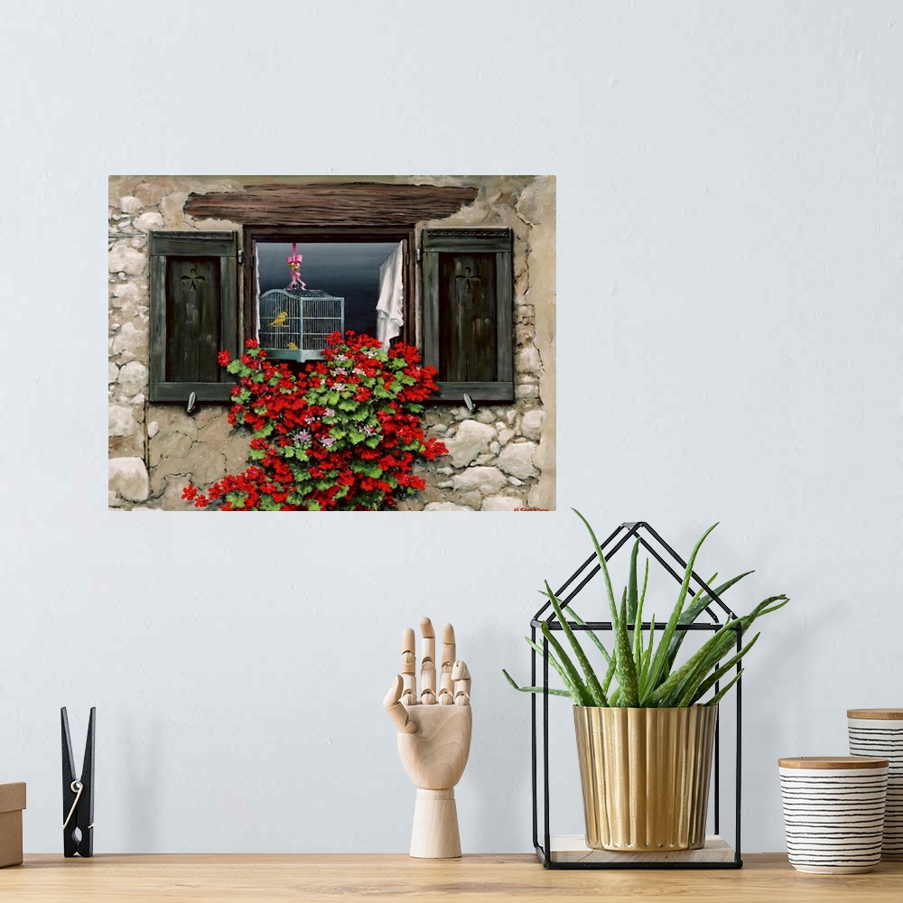 A bohemian room featuring Geranium Window