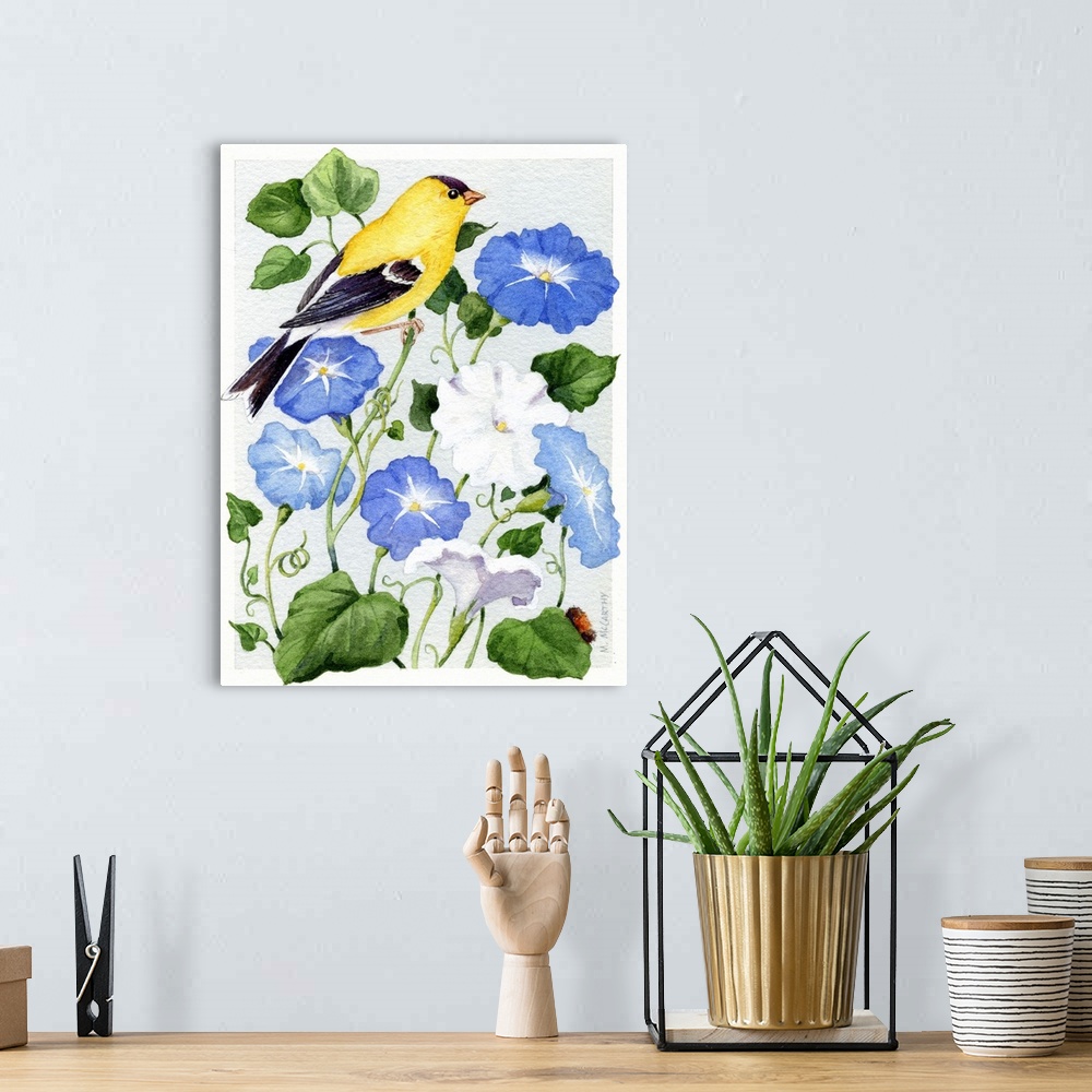 A bohemian room featuring Goldfinch and Morning Glories