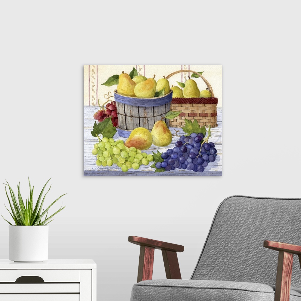A modern room featuring Grapes and Pears