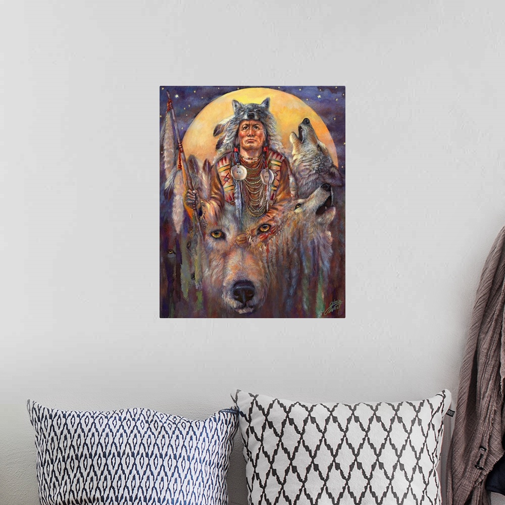 A bohemian room featuring Invoking The Wolf Spirit