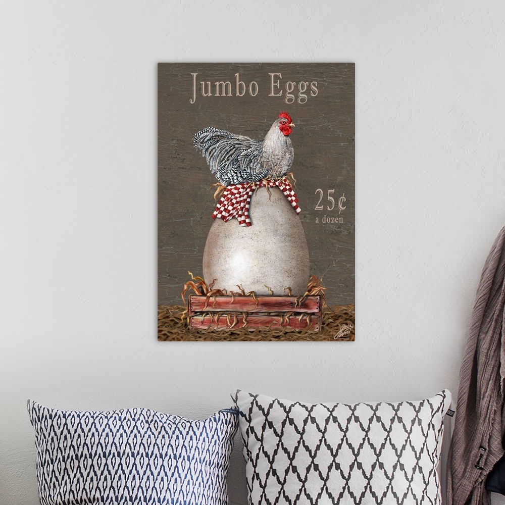 A bohemian room featuring Jumbo Eggs