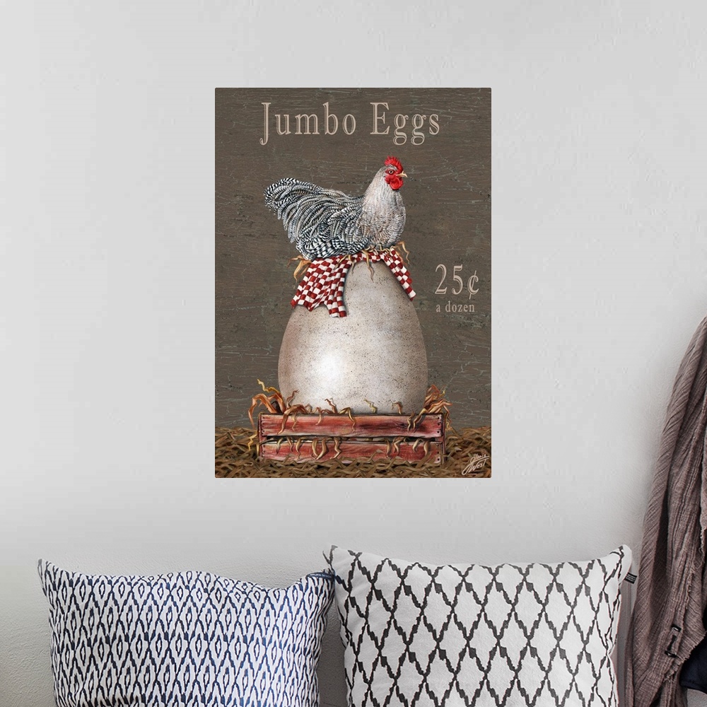 A bohemian room featuring Jumbo Eggs