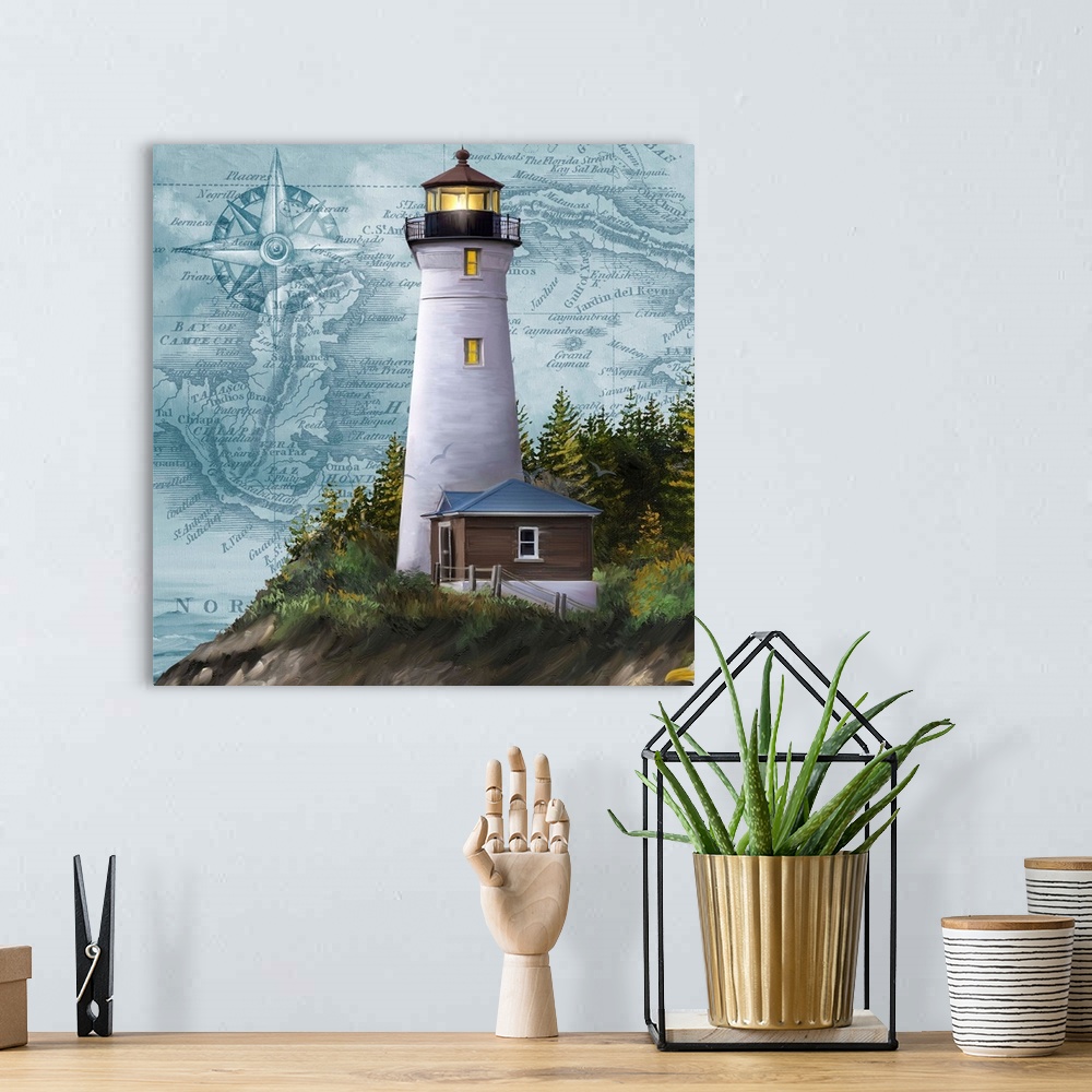 A bohemian room featuring Lighthouse IV