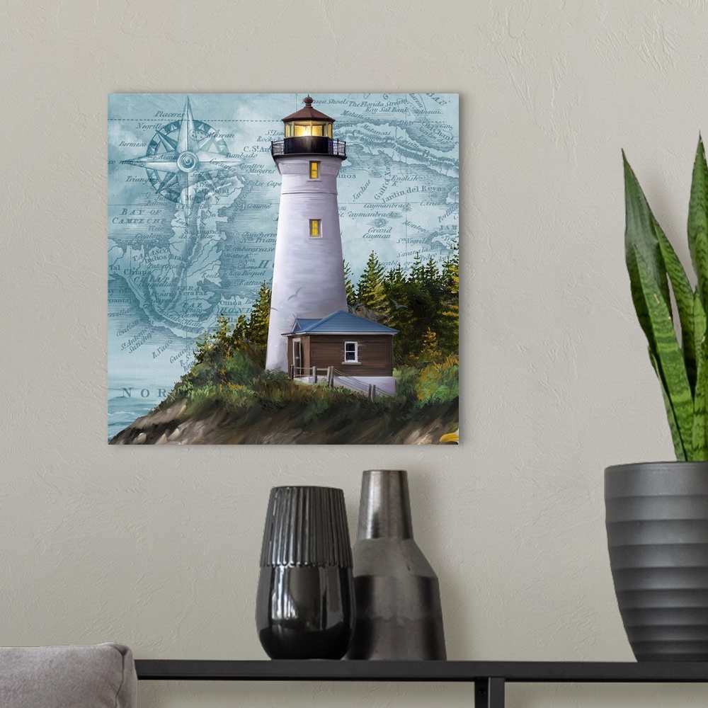 A modern room featuring Lighthouse IV