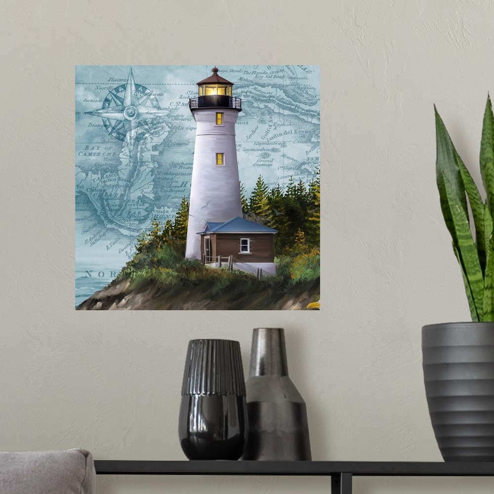 A modern room featuring Lighthouse IV