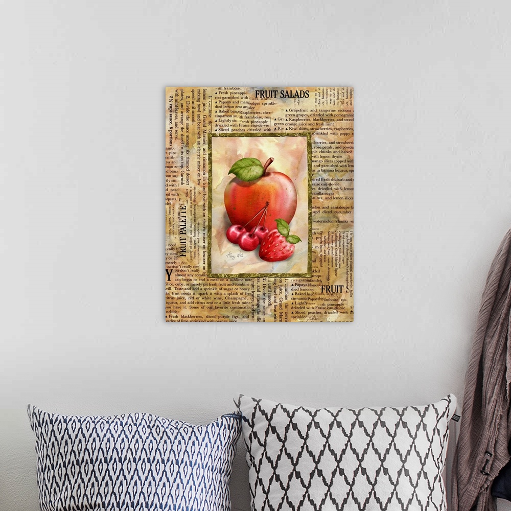 A bohemian room featuring Mixed Fruit I