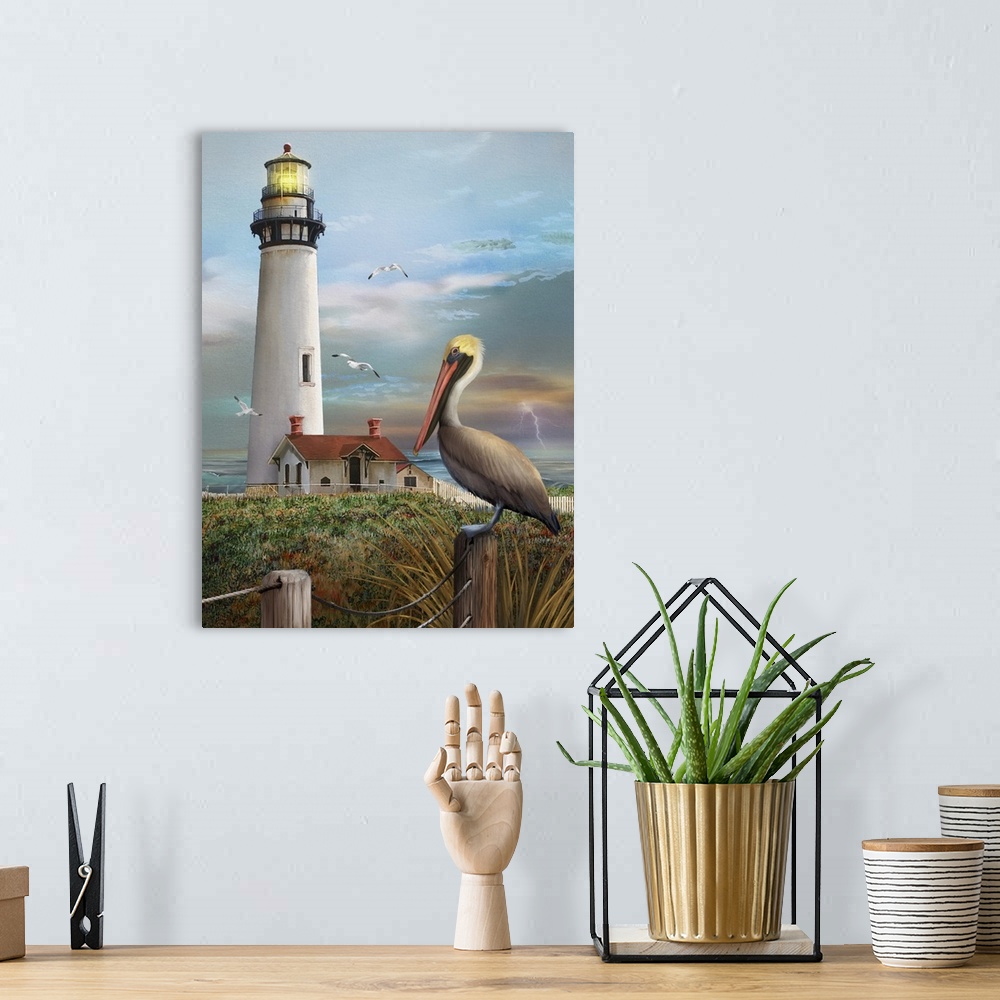 A bohemian room featuring Pigeon Point Lighthouse