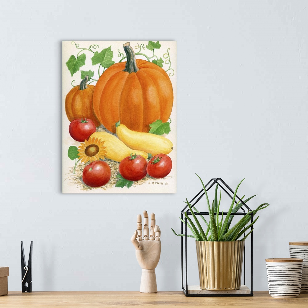 A bohemian room featuring Pumpkins, Tomatoes and Squash